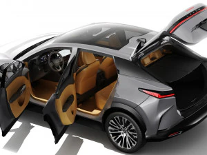 Lexus RZ 450e 2023 with interior 3D Model