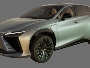 Lexus RZ 450e 2023 with interior 3D 모델