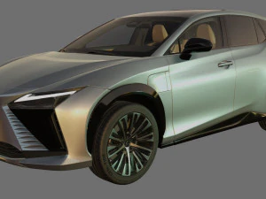 Lexus RZ 450e 2023 with interior 3D Model