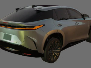 Lexus RZ 450e 2023 with interior 3D Model