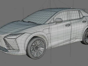 Lexus RZ 450e 2023 with interior 3D Model