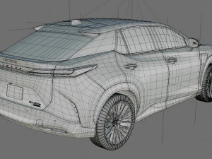 Lexus RZ 450e 2023 with interior 3D Model