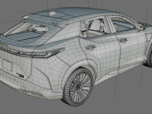 Lexus RZ 450e 2023 with interior 3D 모델