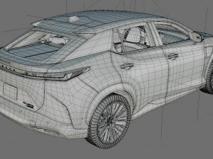 Lexus RZ 450e 2023 with interior 3D Model