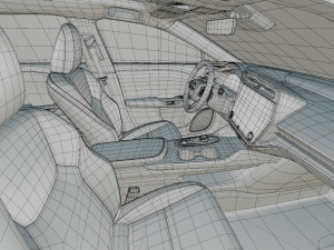 Lexus RZ 450e 2023 with interior 3D 모델