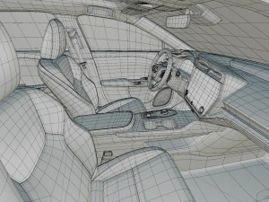 Lexus RZ 450e 2023 with interior 3D Model