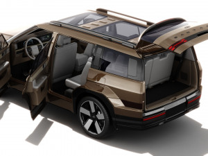 Hyundai Santa Fe 2024 with interior 3D Модель