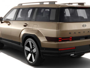 Hyundai Santa Fe 2024 with interior 3D Model