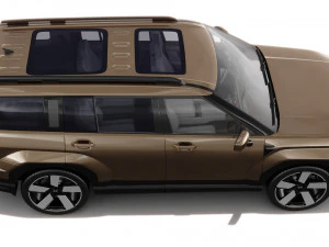 Hyundai Santa Fe 2024 with interior 3D Model