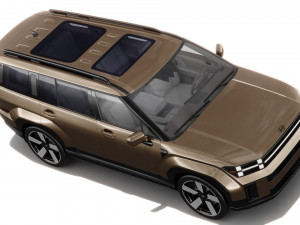 Hyundai Santa Fe 2024 with interior 3D Модель