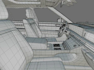 Hyundai Santa Fe 2024 with interior 3D Model