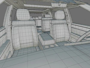 Hyundai Santa Fe 2024 with interior 3D Model