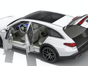 Mercedes-Benz E-class Estate 2024 All-terrain with interior Modelo 3D