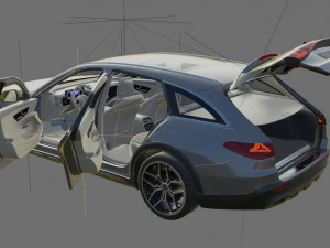 Mercedes-Benz E-class Estate 2024 All-terrain with interior 3D Model