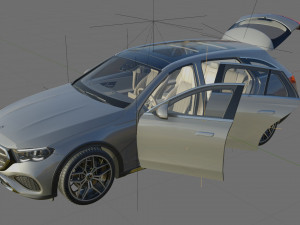 Mercedes-Benz E-class Estate 2024 All-terrain with interior Modelo 3D