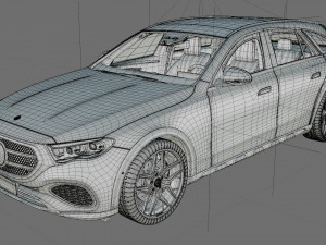 Mercedes-Benz E-class Estate 2024 All-terrain with interior Modelo 3D