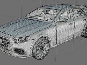 Mercedes-Benz E-class Estate 2024 All-terrain with interior 3D Model