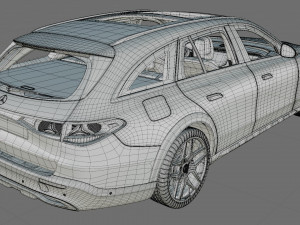 Mercedes-Benz E-class Estate 2024 All-terrain with interior Modelo 3D