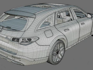Mercedes-Benz E-class Estate 2024 All-terrain with interior 3D Model