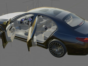 Mercedes-Benz E-class exclusive 2024 with interior 3D 模型