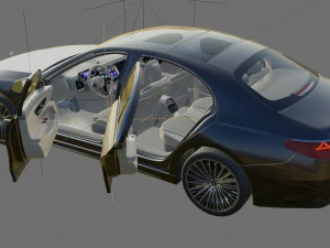 Mercedes-Benz E-class exclusive 2024 with interior 3D Model