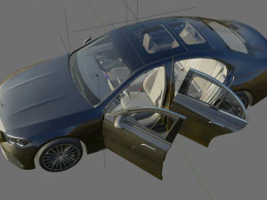 Mercedes-Benz E-class exclusive 2024 with interior 3D Model