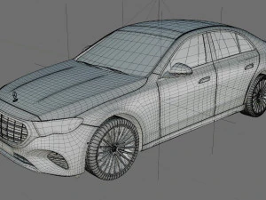 Mercedes-Benz E-class exclusive 2024 with interior 3D Model