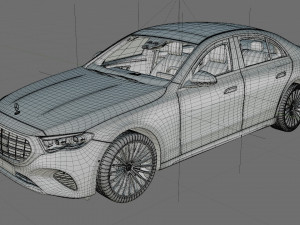 Mercedes-Benz E-class exclusive 2024 with interior 3D 模型