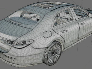 Mercedes-Benz E-class exclusive 2024 with interior 3D Model