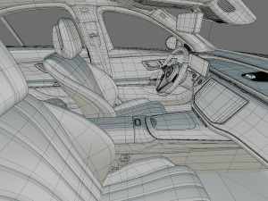 Mercedes-Benz E-class exclusive 2024 with interior 3D 模型