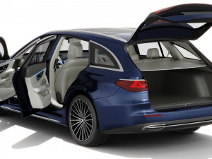 Mercedes-Benz E-class Estate 2024 exclusive line with interior 3D Model