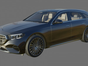 Mercedes-Benz E-class Estate 2024 exclusive line with interior 3D Model