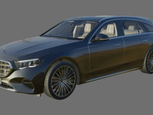 Mercedes-Benz E-class Estate 2024 exclusive line with interior 3D Model