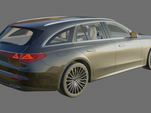 Mercedes-Benz E-class Estate 2024 exclusive line with interior 3D Model