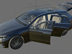 Mercedes-Benz E-class Estate 2024 exclusive line with interior 3D Model