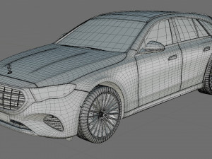 Mercedes-Benz E-class Estate 2024 exclusive line with interior 3D Model