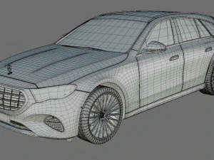 Mercedes-Benz E-class Estate 2024 exclusive line with interior 3D Model