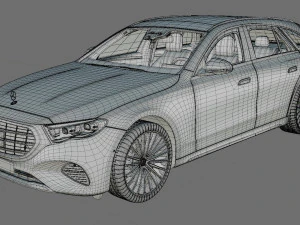 Mercedes-Benz E-class Estate 2024 exclusive line with interior 3D Model