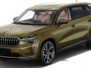 Skoda Kodiaq 2024 with interior 3D 模型