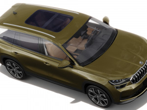 Skoda Kodiaq 2024 with interior 3D 模型