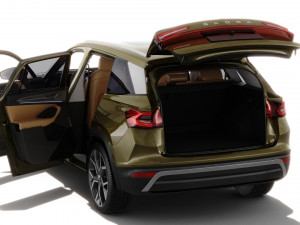 Skoda Kodiaq 2024 with interior 3D 模型