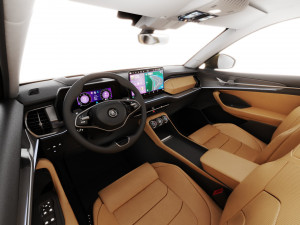 Skoda Kodiaq 2024 with interior 3D 模型