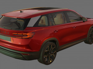 Skoda Kodiaq 2024 with interior 3D 模型