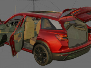 Skoda Kodiaq 2024 with interior 3D 模型