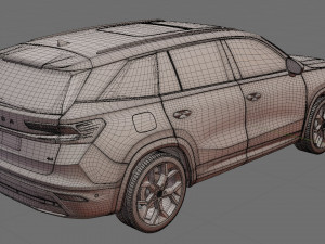 Skoda Kodiaq 2024 with interior 3D 模型