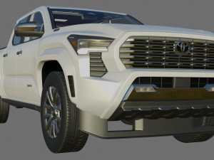Toyota Tacoma 2024 with interior 3D Model
