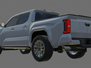 Toyota Tacoma 2024 with interior 3D Model