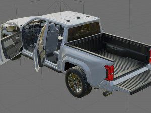 Toyota Tacoma 2024 with interior 3D Model
