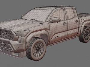 Toyota Tacoma 2024 with interior 3D Model