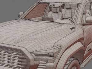 Toyota Tacoma 2024 with interior 3D Model
